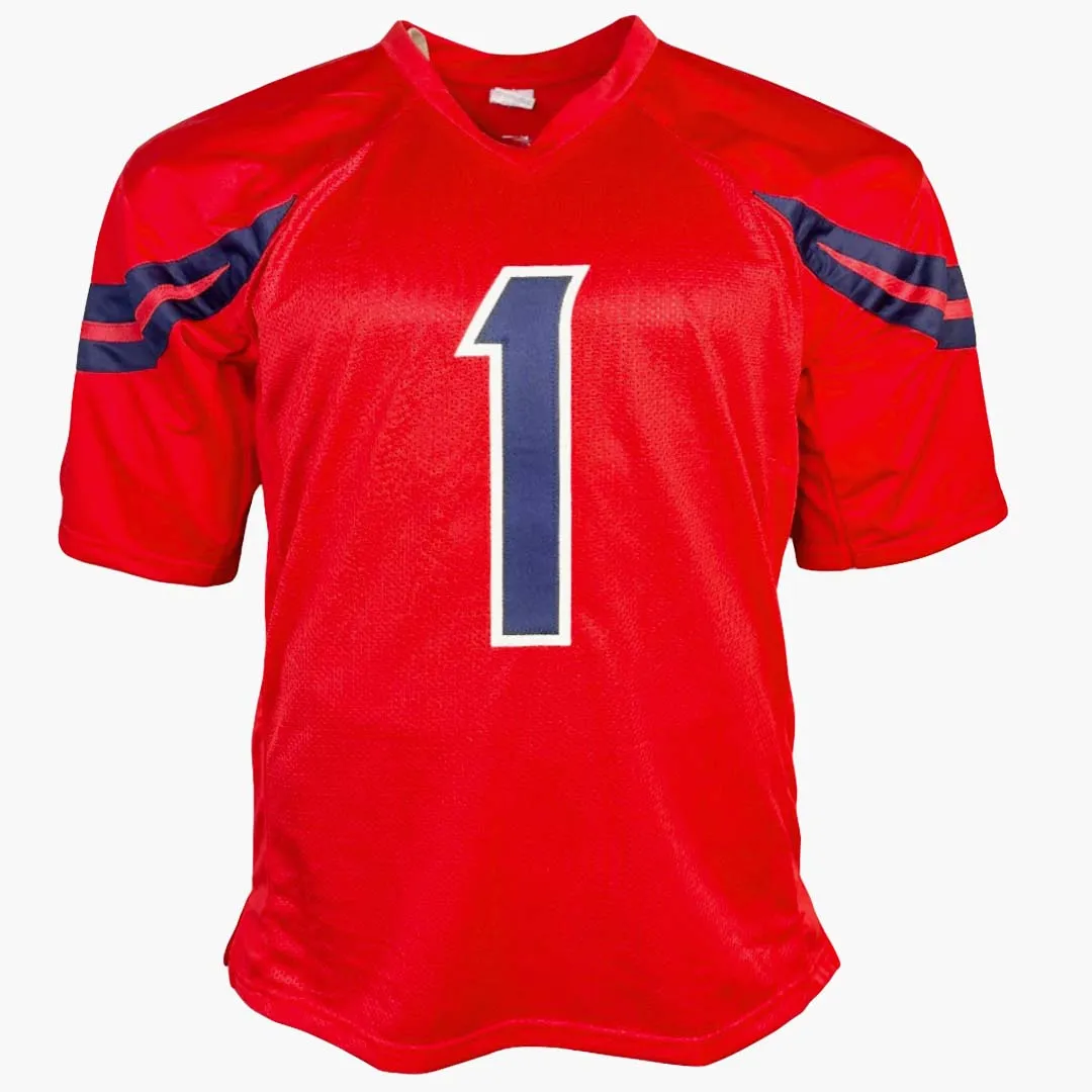 Stefon Diggs Signed Houston Alternate Red Football Jersey (Beckett)