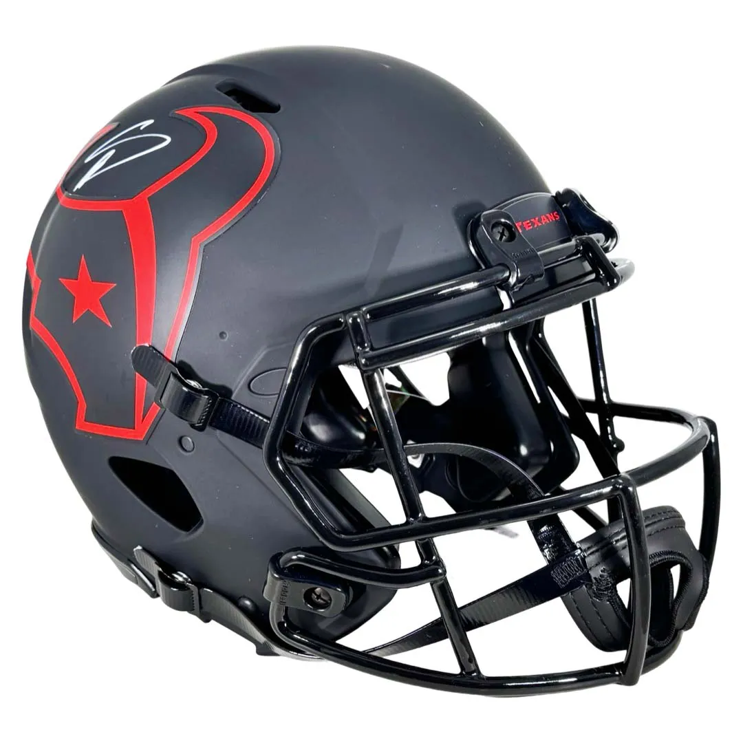 Stefon Diggs Signed Houston Texans Authentic Eclipse Speed Full-Size Football Helmet (Beckett)