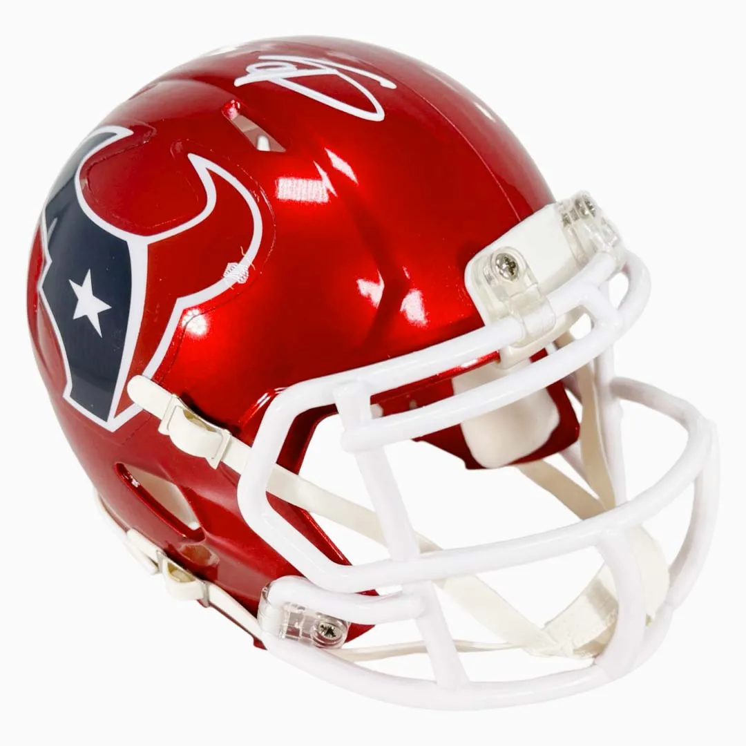 Stefon Diggs Signed Houston Texans Flash Mini Football Helmet (Beckett)