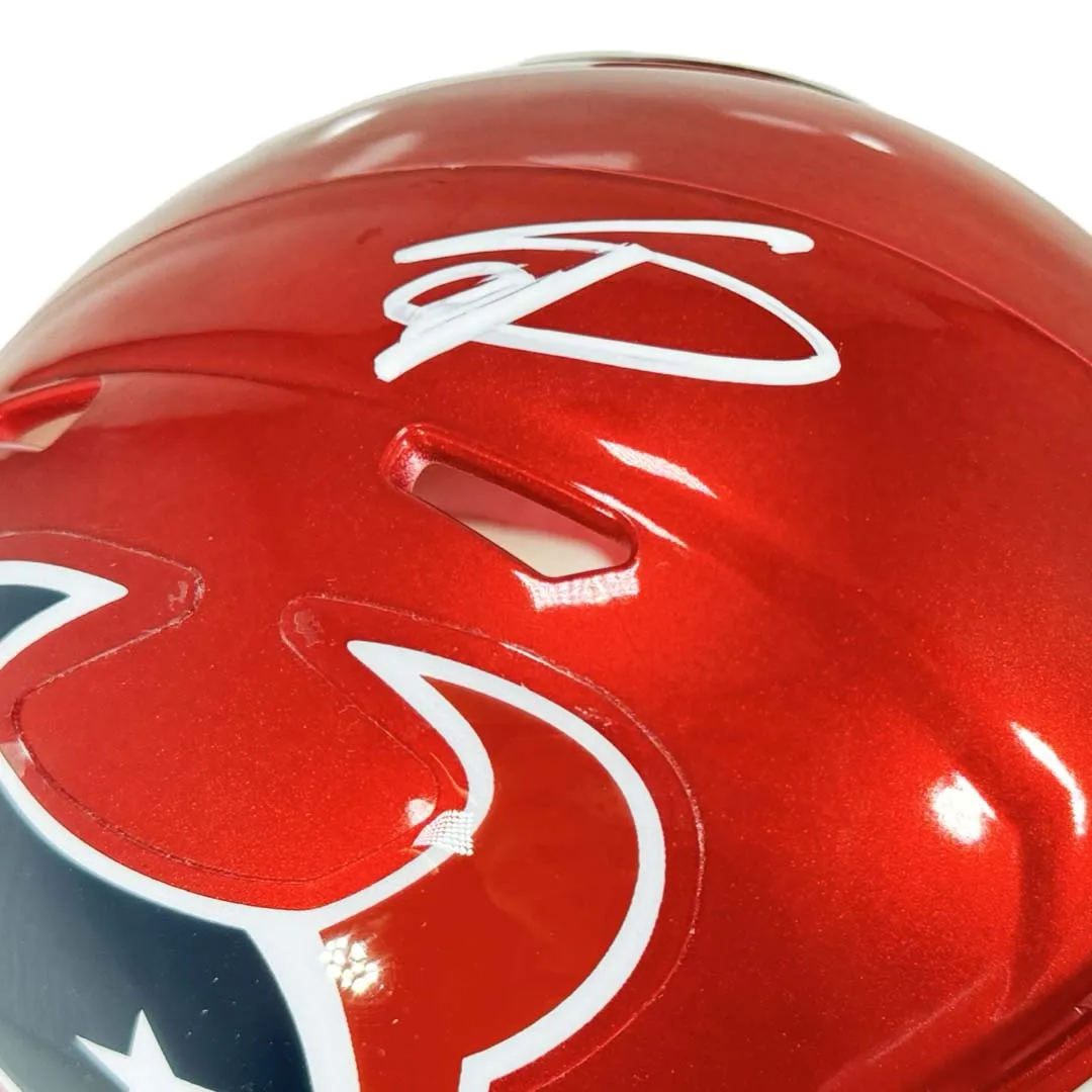 Stefon Diggs Signed Houston Texans Flash Mini Football Helmet (Beckett)