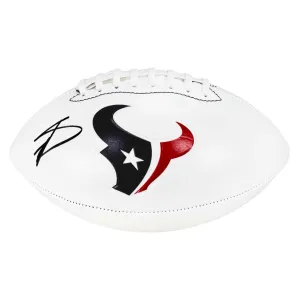 Stefon Diggs Signed Houston Texans Official NFL Team Logo White Football (Beckett)