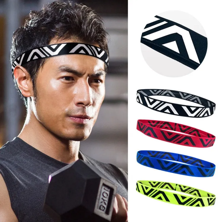 Summer Sports Fitness Yoga Headband Sweat-absorbing Non-slip Sweatband(White Black)