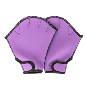 Swimming Training Duck Palm Webbing Multifunctional Snorkeling Gloves, Size: M(Purple)