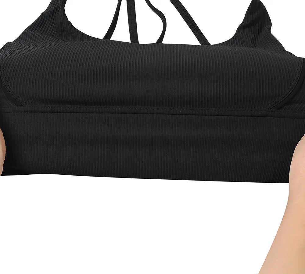 TARRAMARRA® Criss-cross Back Flow Ribbed Sports Bra