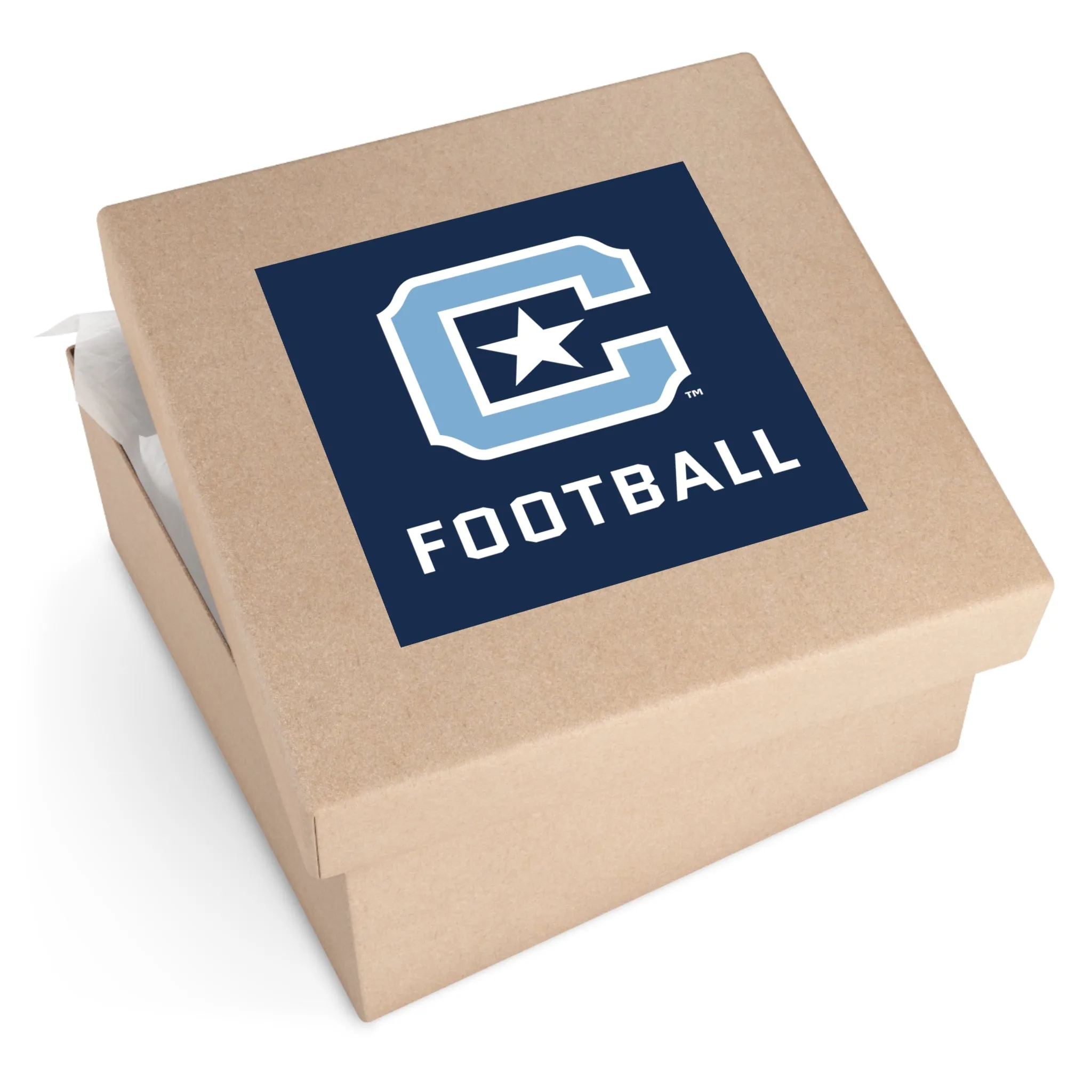 The Citadel Block C Logo, Sports Football, Square Stickers, Indoor\Outdoor