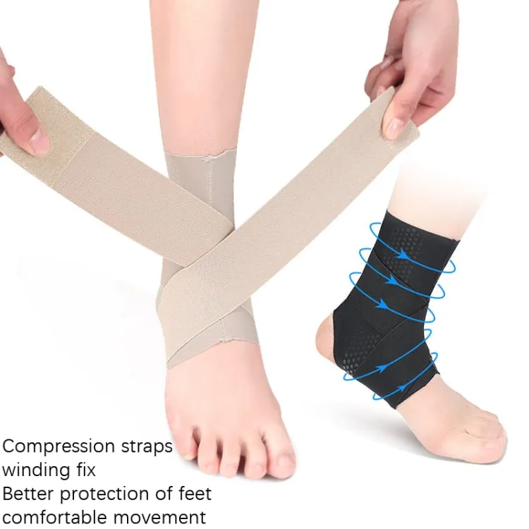 Thin Anti-Slip Dispensing Sports Compression Bandage Ankle Brace, Specification: XL(Skin Color)