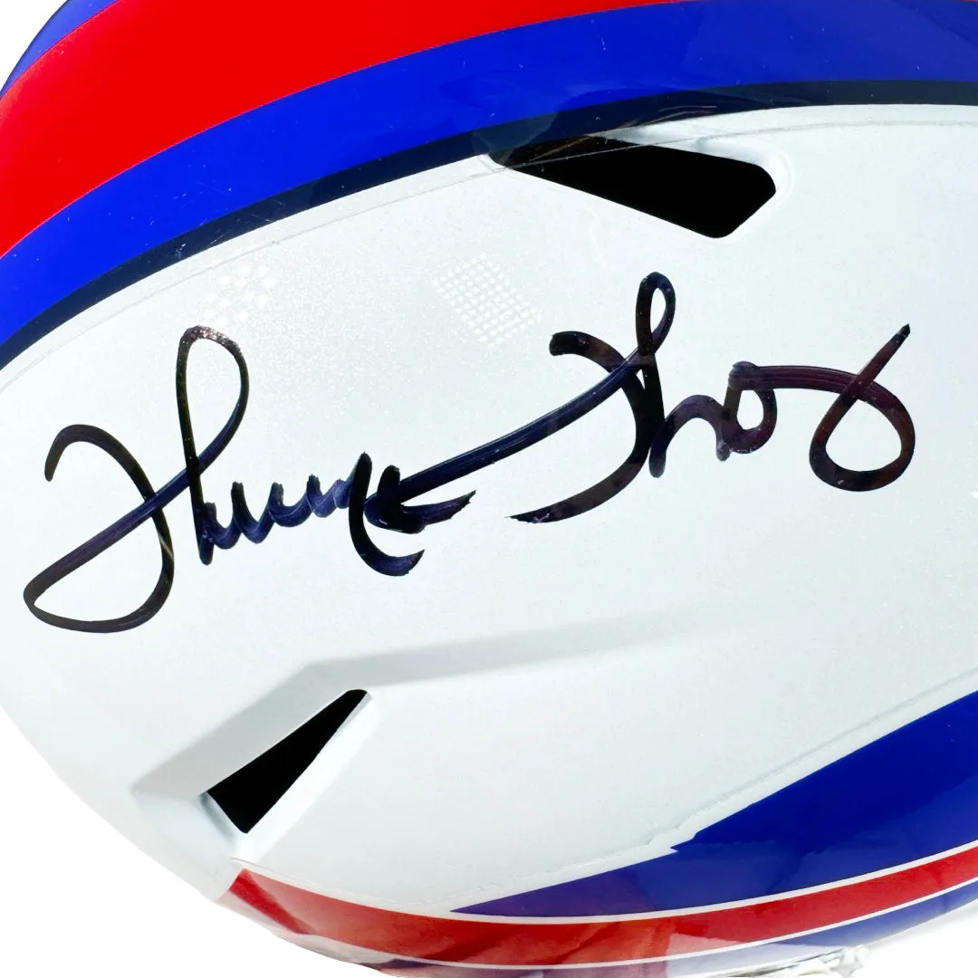 Thurman Thomas Signed Buffalo Bills Current Speed Full-Size Replica Football Helmet (Beckett)