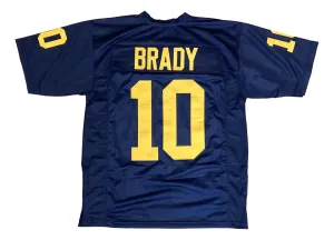 Tom Brady Michigan Blue Football Jersey