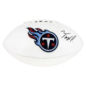 Tony Pollard Signed Tennessee Titans Official NFL Team Logo Football (Beckett)