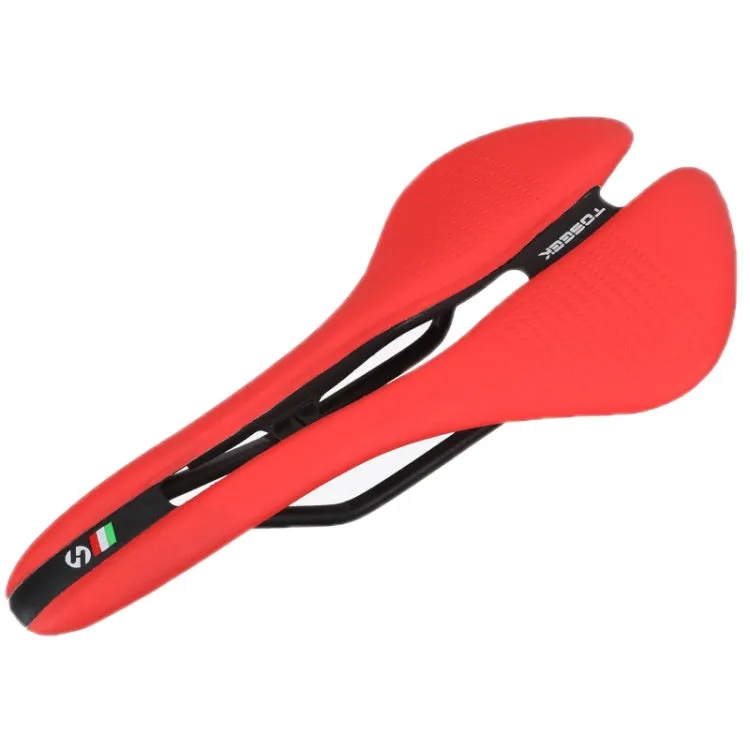 TOSEEK Mountain Bike Saddle Road Bicycle Seat Accessories, Color: Red