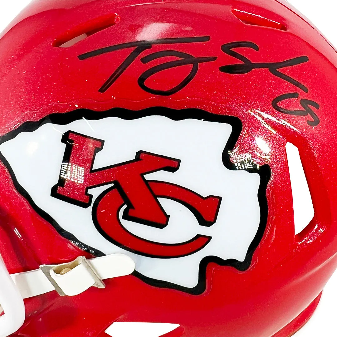 Trey Smith Signed Kansas City Chiefs Speed Mini Football Helmet (Beckett)