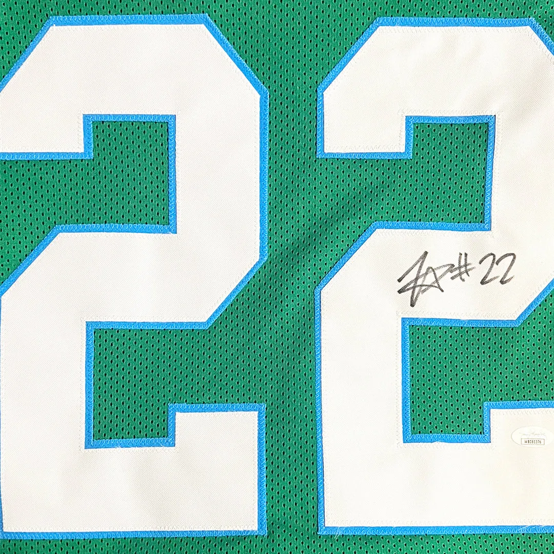 Tyjae Spears Signed Tulane College Green Football Jersey (Beckett)