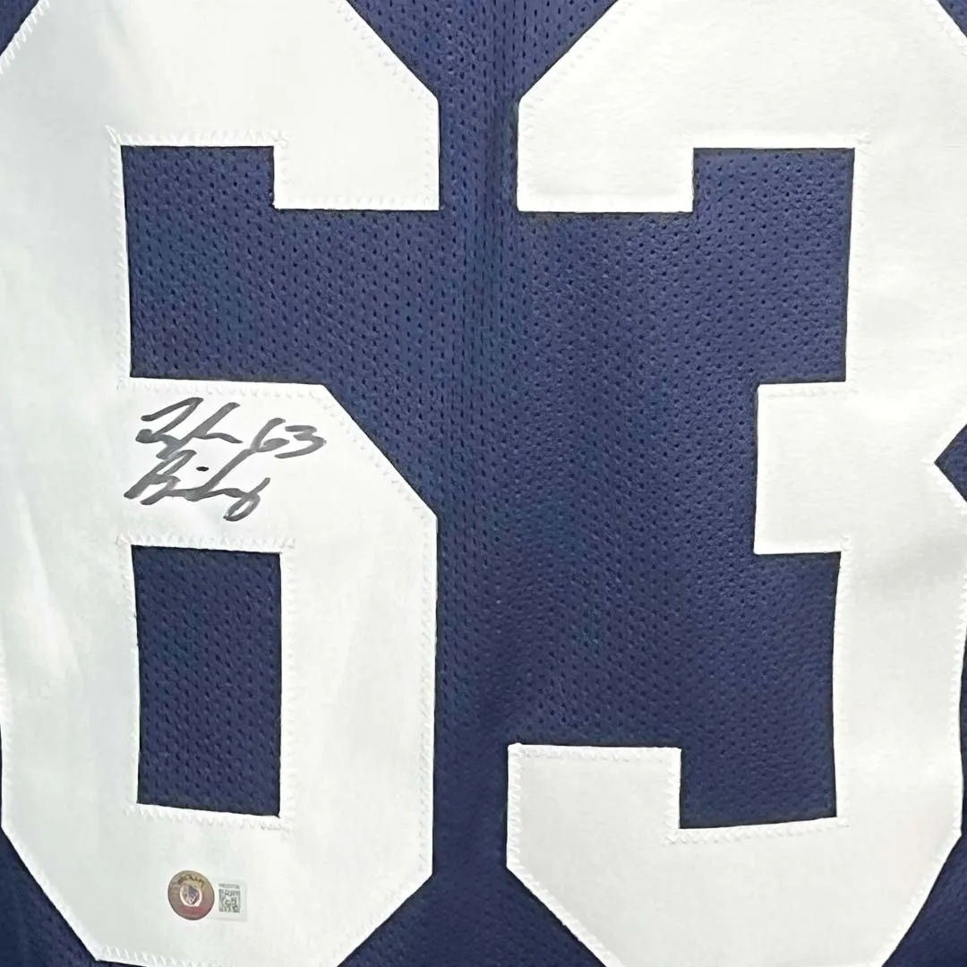 Tyler Biadasz Signed Dallas Thanksgiving Football Jersey (Beckett)