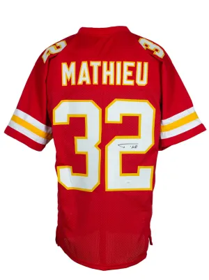 Tyrann Mathieu Kansas City Signed Red Football Jersey JSA ITP