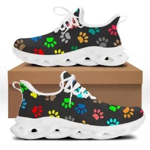 Veterinary Unisex Casual Animal Paw Print Graphite Sneakers Men Women Lightweight Flat Sneakers Lace-Up Shoes