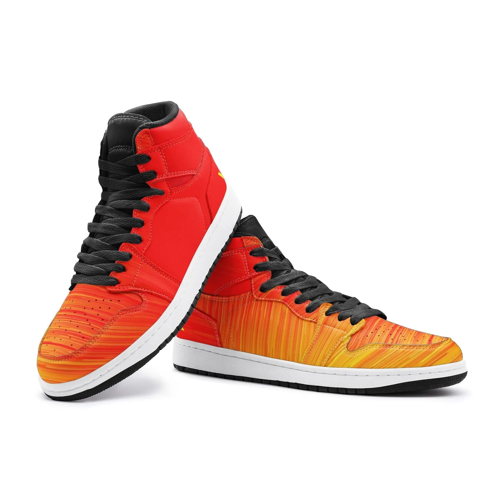 VIPER HIP HOP SHOES High Top Style 55TO Red Storm & Yellow Wind