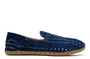 Women's Barefoot Grounding Mudcloth Slip-on Shoes / Indigo by Raum